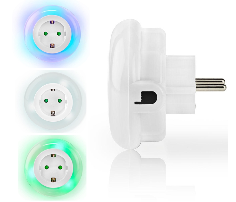 Nachtlich_Multicolor_3Farben_91-479-00370 Nachtlicht Orientierungslicht LED Multicolor Touch mit Tag-Nacht Sensor für Steckdose