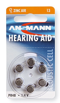 7aa902a537f44c1b7860f35777d306b5 Knopfzelle ZINK Luft 13 für Hörgeräte  6er Pack