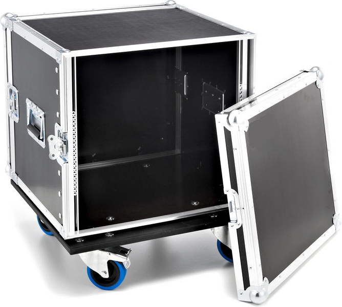 19zoll Rack Flightcase mit 2 Deckel 10HE mit 4 Rollen