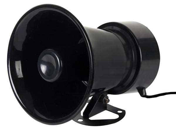 79-222-00160_12V_Hornsirene_20Watt_2023 12V Sirene Hornsirene 20W extrem laute Sirene 115dB Signalgeber Alarmgeber Indoor Outdoor