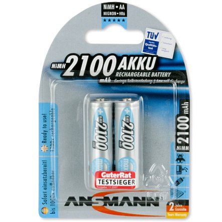 33-175-02210-Mignon-Akku AA Mignon Akku 2100mA NiMH maxE   2er Pack