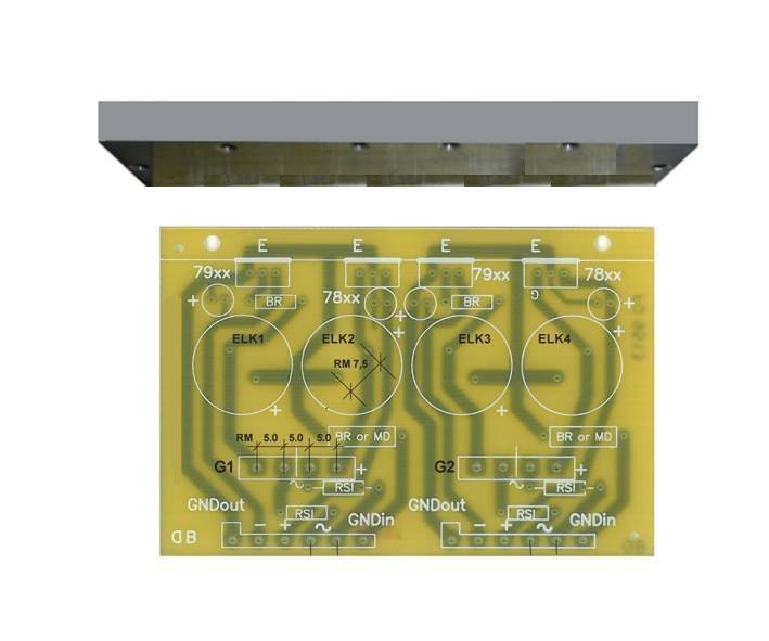 Stabi_Netzteilplatine_9-640-00140 ACDC Netzteil Platine mit Kühlkörper für Stabi +/- symmetrische Stromversorgung Plus Minus