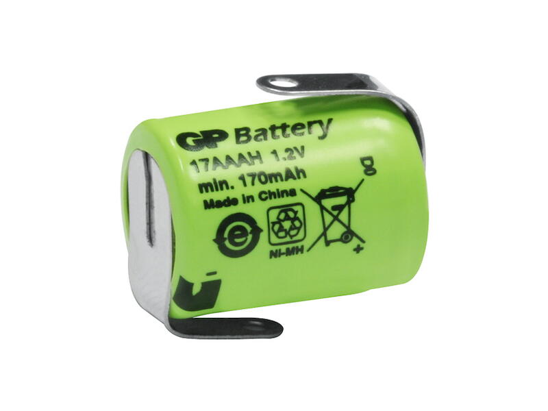 1/3 AAA Micro Akku 170mAh NiMH mit Lötfahne 14,1x10,5mm
