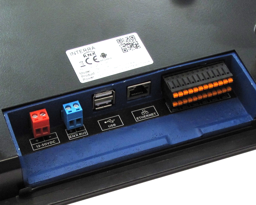 Interra iX10 Touchpanel 10“ Bildschirm Full Frame ( ITR110-1400 ) mit KNX 12-24V LAN kein PoE Schwarz
