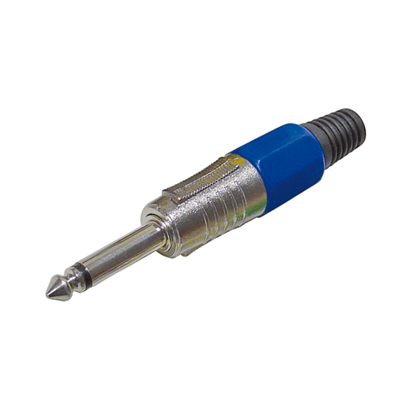 63_klinkenstecker_mono_blau_39-859-00034 6,3mm Klinkenstecker Mono Metallstecker blaue Markierung