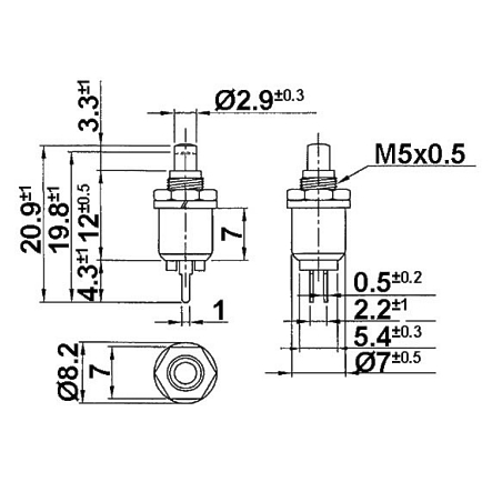 TASTER,, 250V/6A, 1-POLIG, Mikrotaster, EIN/AUS, EIN/EIN, gefedert TASTER,, 250V/6A, 1-POLIG, Mikrotaster, EIN/AUS, EIN/EIN, gefedert