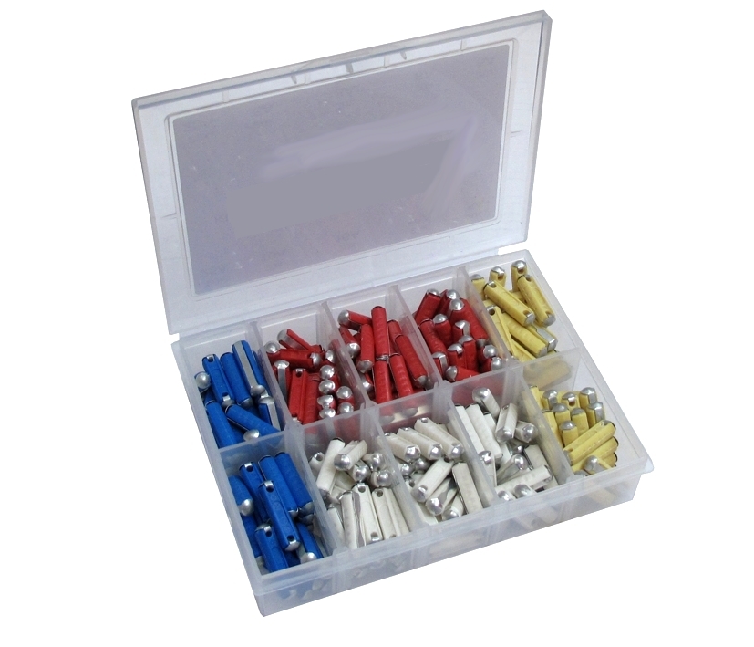 31-842-01280_Lamellensicherung_SET Lamellen Kfz Sicherung 6x25mm DIN72581 200-tlg 5A 8A 16A 25A