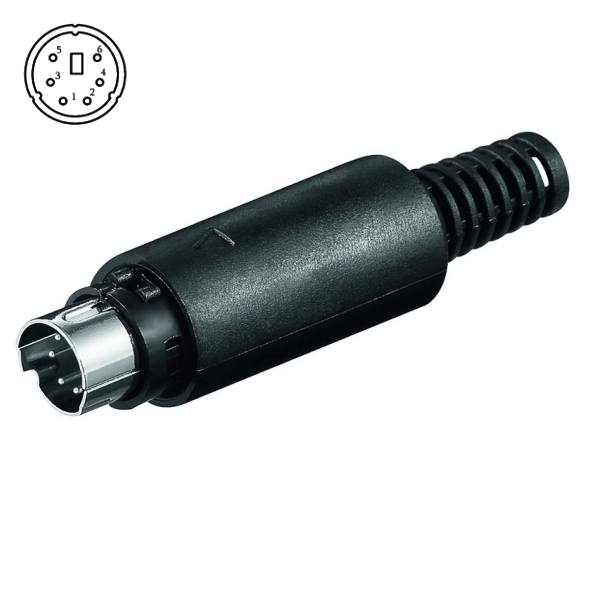 6pol-Mini_DIN_Stecker-39-860-00004-BIG 6pol Mini DIN Stecker