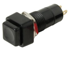 95-839-00240_2015_01 Schalter Druckschalter quadratisch 1xEIN bis 250V 3A Schwarz