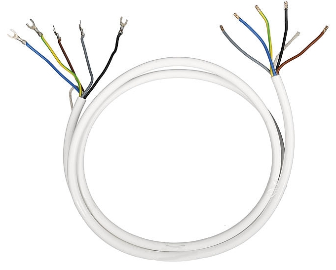 Herdanschlusskabel_42-686-03000_2 2m Herdanschlußkabel  5x1,5qmm mit Aderendhülsen und Kabelschuh