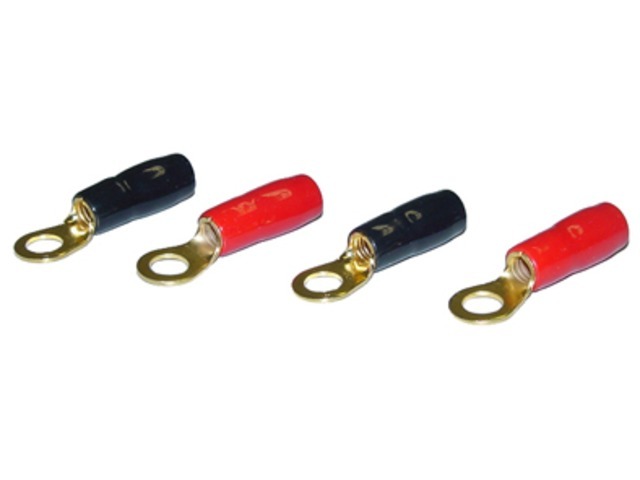 M8 Ringschuh bis 6qmm vergoldet 4er-Pack