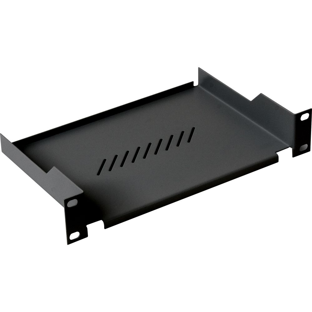 62-630-03316_New 1HE 10zoll Trägereinschub T=150mm Fachboden Schwarz