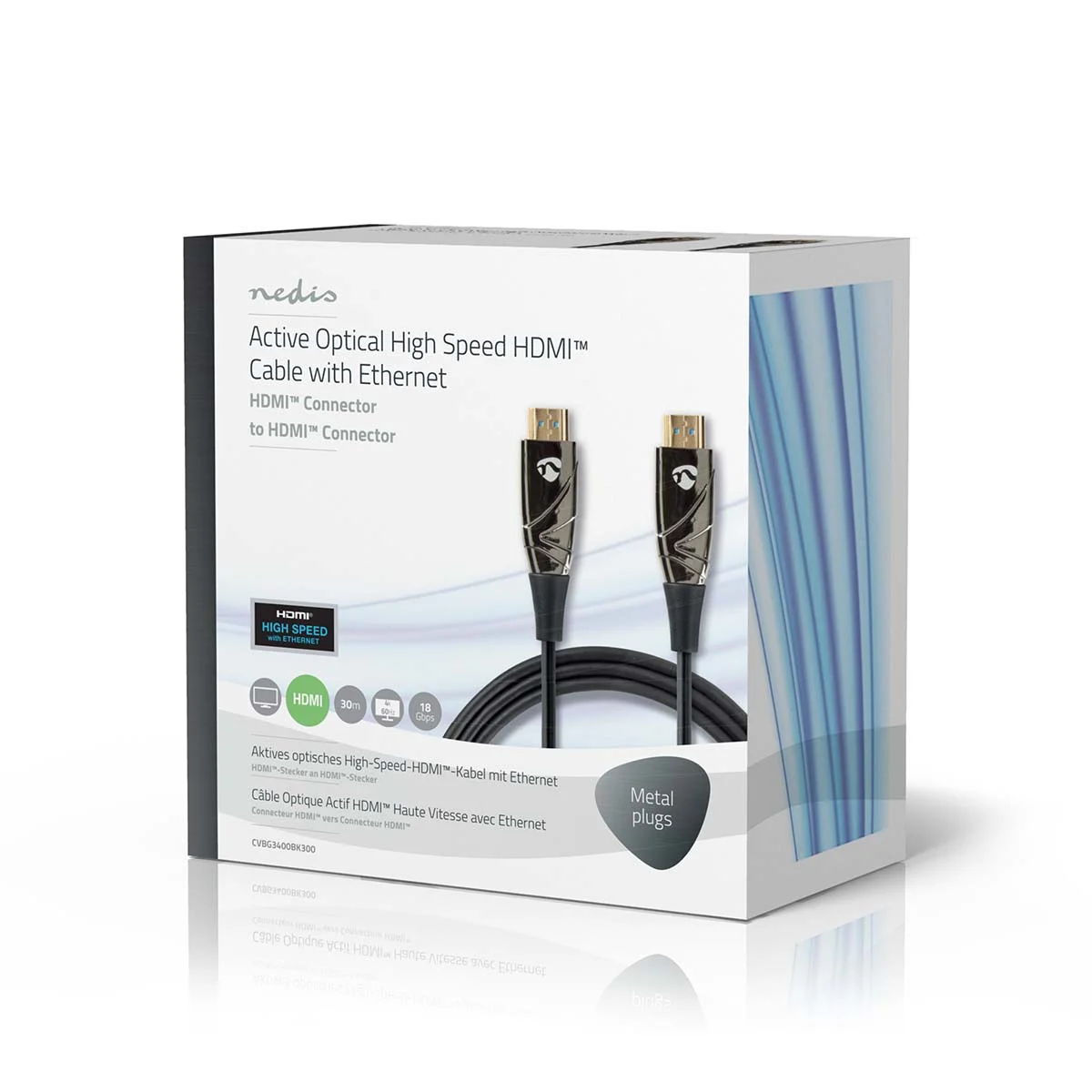 30m HDMI Kabel AOC Aktiv über LWL Glasfaser HDMI 2.1 Standard