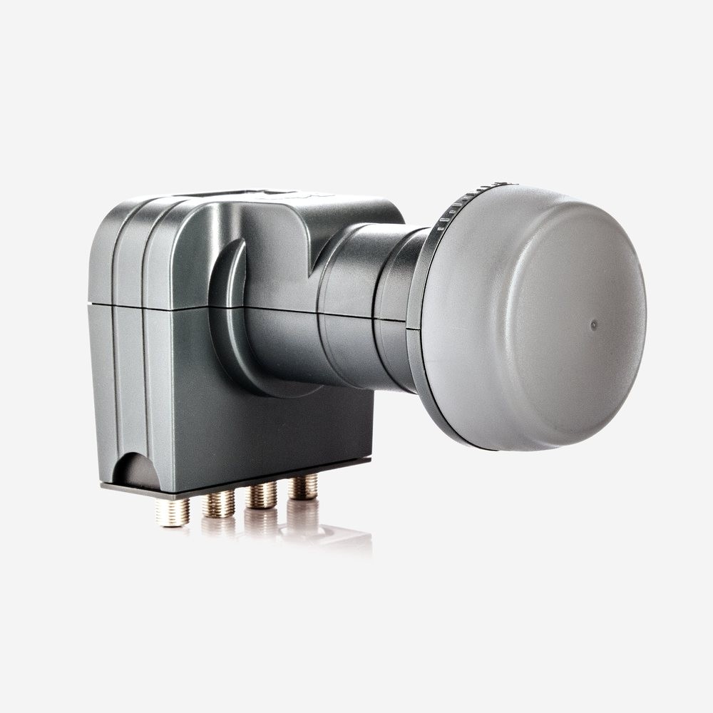 SAT LNB Quad 4-fach Ausgang Bef 40mm mit integriertem Switch für für SAT Receiver TV Fernseher