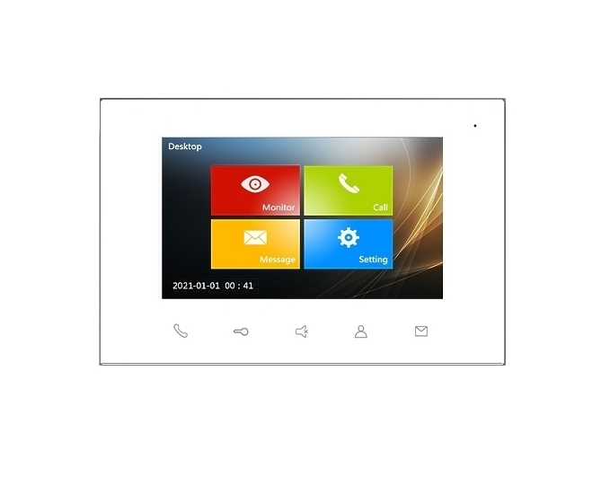 79-228-01210_VILLA_MONITOR Zusatzmonitor weitere 7zoll Touch Monitor in Weiss zum Villa Kamera Türsprechanlage