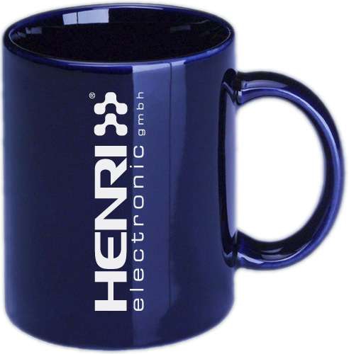 b7d577cfc8e311c01a86ae5e5f713a3c Kaffeetasse mit HENRI-electronic Logo