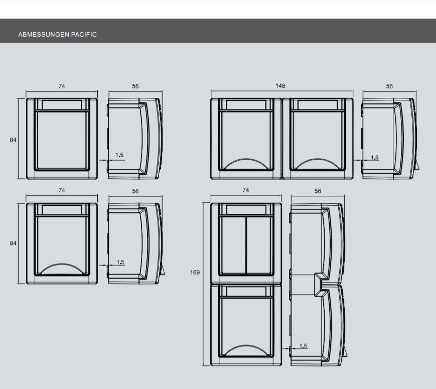 PACIFIC_Serie_Aufputz_Abmessungen_2021