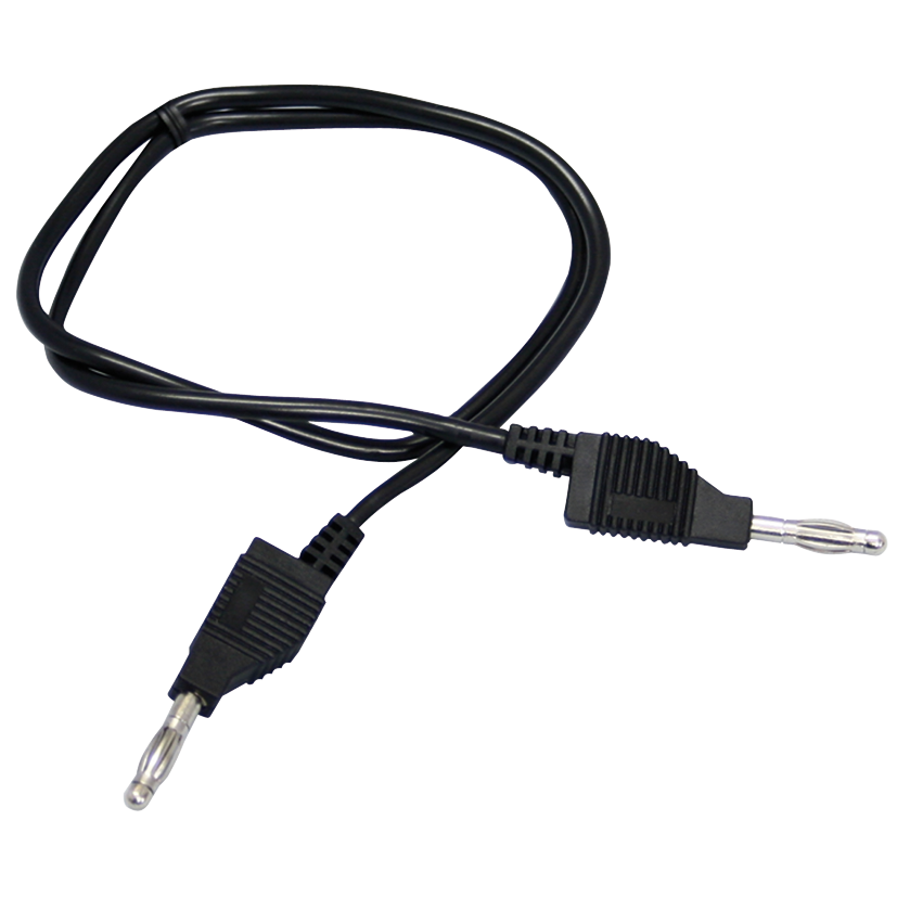 1,5m Laborkabel Messkabel SCHWARZ mit 2x 4mm Bananenstecker bis 15A