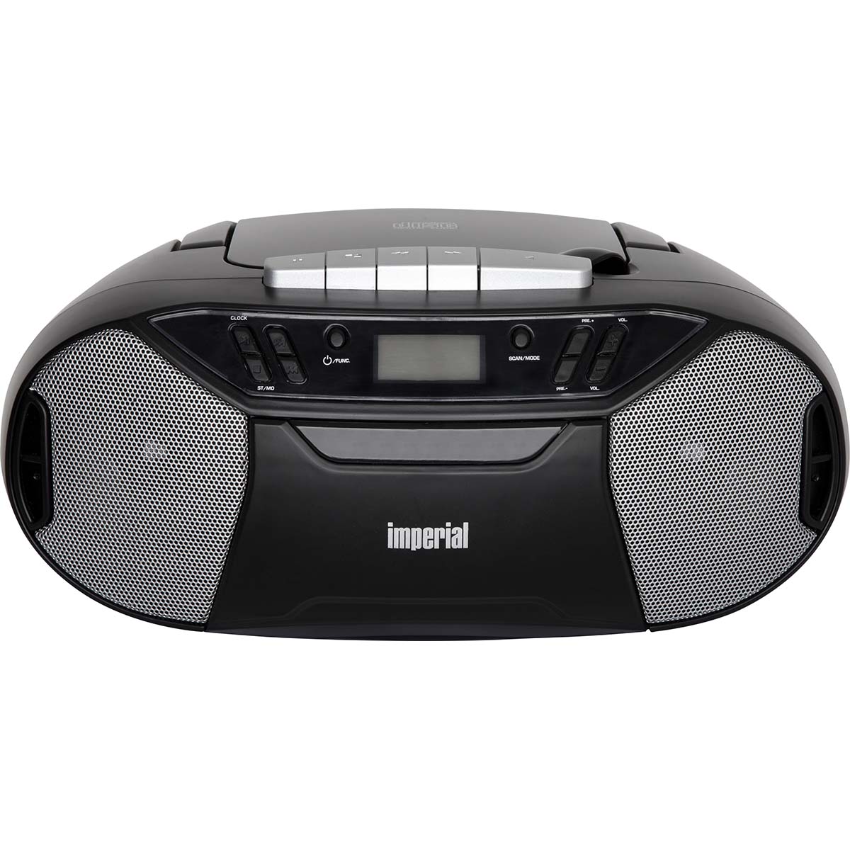 Tragbarer Kofferradio mit CD-Spieler UKW-Radio Kassettenlaufwerk und AUX Klinkeneingang für andere Geräte