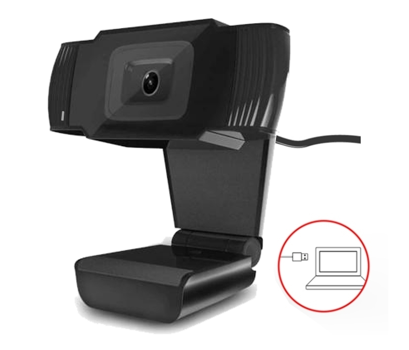 64-500-00350_HD-Webcam_mit_Mikrofon_B1 USB Kamera mit Halterung FullHD 3MP Weitwinkel und Mikrofon