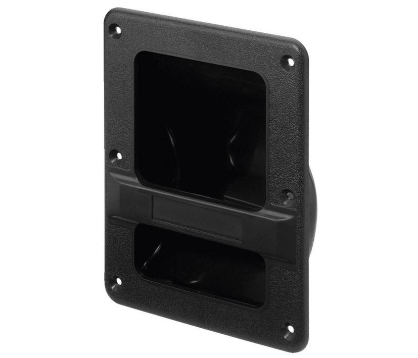Boxen_einlassgriff_85-771-00165 Griffschale aus Kunststoff zum einbauen 210x162mm Schwarz