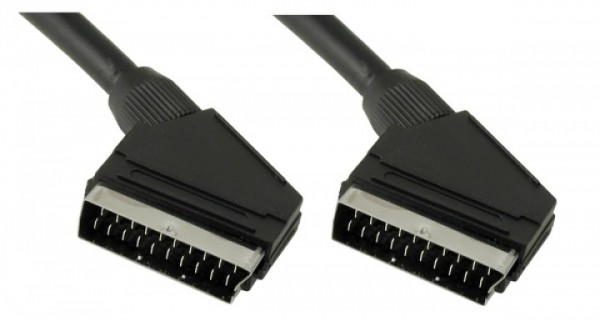 39-866-00040 Scartkabel 0,6m Scart vollbelegt mit Gesamtschirmung 21-pol vernickelt