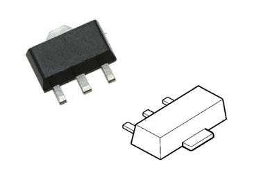 SOT89 2SB1115A  SMD PNP Transistor 60V IC 1A peak 2A SOT89