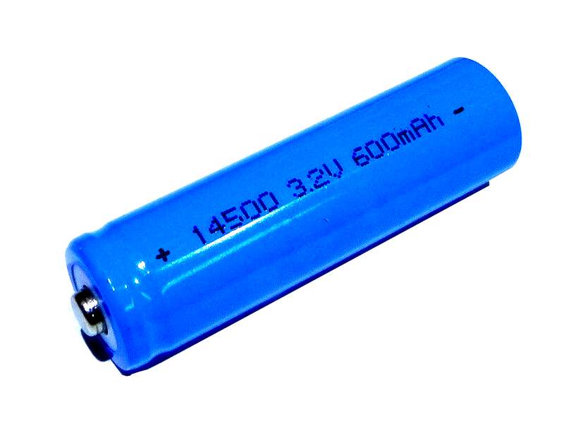 33-500-00530_AKKU_14500 Lithium Akku 14500  3,2V 600mAh Mignon AA 50x14mm LI-ION