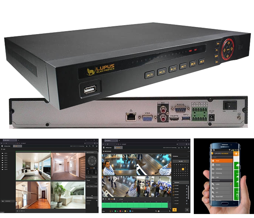 IP NVR 16-Kanal Recorder LE926 mit 4K HDMI VGA Maus ohne Festplatte IP NVR 16-Kanal Recorder LE926 mit 4K HDMI VGA Maus ohne Festplatte