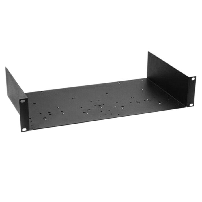 2HE_19zoll_Traeger_62-630-03245 2HE 19zoll Trägereinschub T=250mm Montageplatte mit div Bohrungen Baugruppenhalter