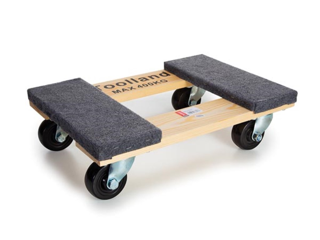 Rollenbrett_bis_400Kg_52-635-00067_B01 Rollenbrett 46x32cm bis 400Kg mit 4 Lenkrollen aus Pappel mit Filzkratzschutz