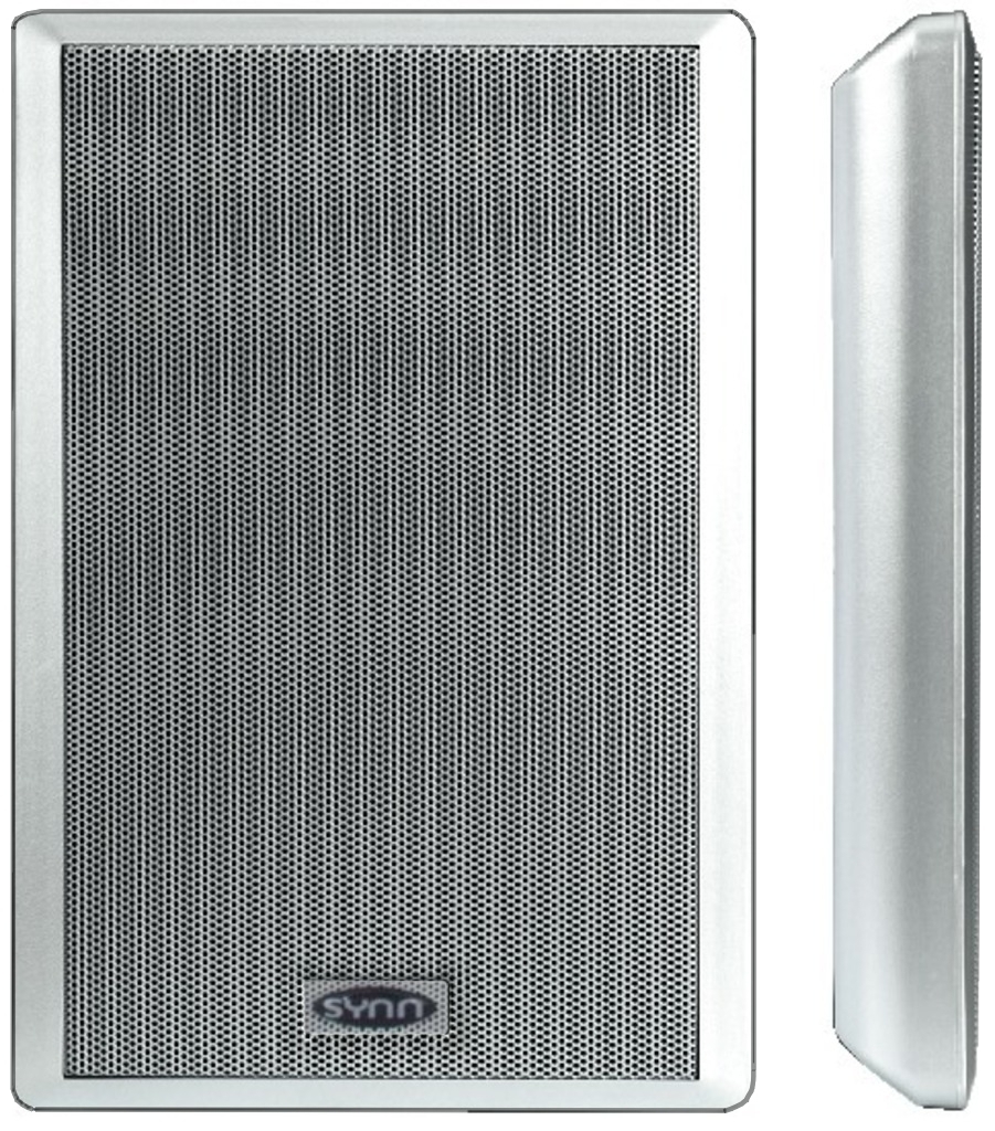 Flachlautsprecher 80W 2x40Watt 4ohm Silber 2-wege Lautsprecherboxen 272x185x39mm Flachlautsprecher 80W 2x40Watt 4ohm Silber 2-wege Lautsprecherboxen 272x185x39mm