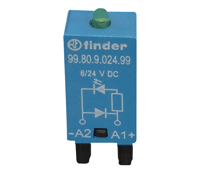 Finder Zubehör Freilaufdiode mit grüner LED 6V-12V-24V für FIN 94.84.3, 95.83, 95.95 Finder Zubehör Freilaufdiode mit grüner LED 6V-12V-24V für FIN 94.84.3, 95.83, 95.95