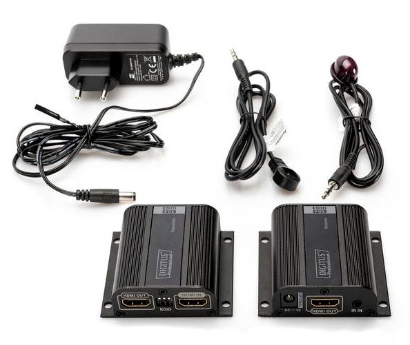 HDMI_Signal_ueber_LAN_53-680-03175 HDMI Umsetzer HDMI über LAN Netzwerkkabel 1x CAT5 CAT6 CAT7 bis zu 50m HDMI Extender mit IR