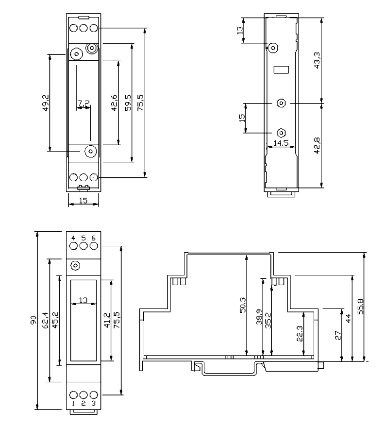 Hutschienengehaeuse-1TE-52-625-02200-ZG03
