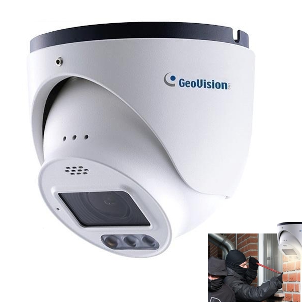 4MP Dome LAN IP Kamera GV-GEBF4911 Eyeball 3-12mm IK10 IP66 Outdoor Weisslicht Mikro+LS KI-Funktion Cloud Funktion