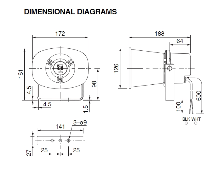 85-756-00230-TOA-SC610M-Druckkammer-Lautsprecher-85-756-00230-B2-Zeichnung