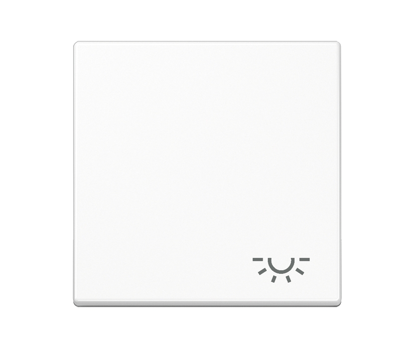 JUNG_A590LWW_39-875-04005 Jung 1-fach Wippe Blende Schalterabdeckung 55x55mm mit Lichtsymbol