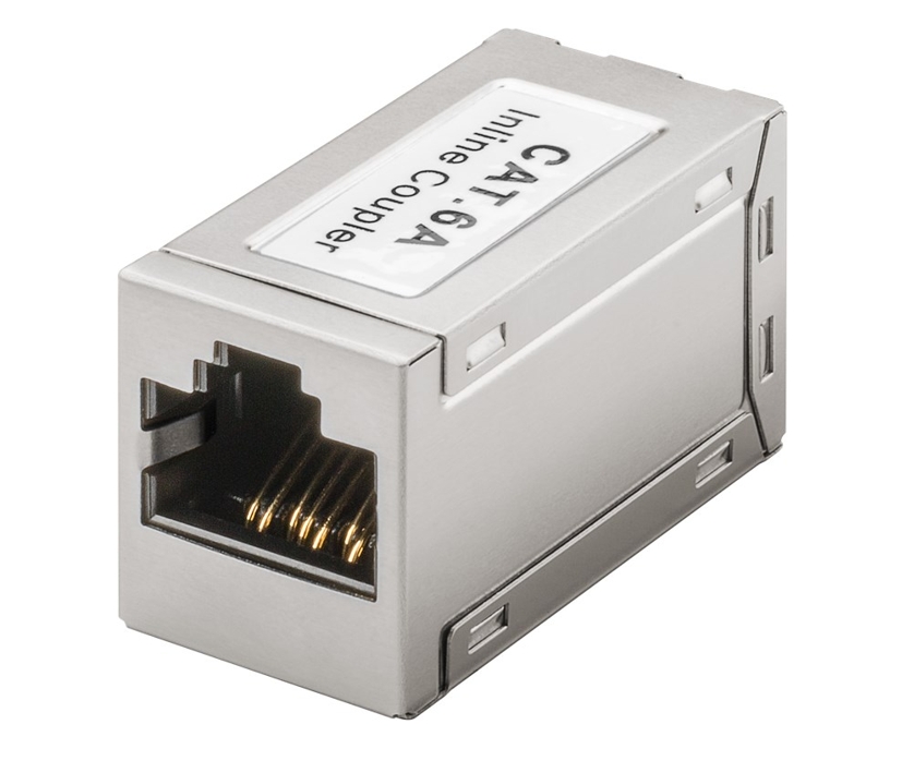 CAT6A_RJ45_Adapter_LAN_Verbinder_39-875-00116 RJ45 Adapter CAT6A LAN Adapter 2x RJ45 Buchsen geschirmt