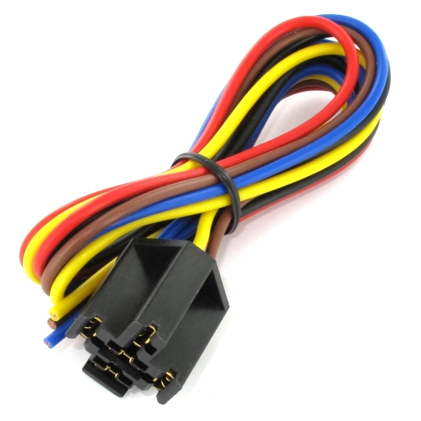 kfz_relais_fassung_mit_Kabel_47-827-00200 Relaisfassung mit Kabel fuer KFZ Relais