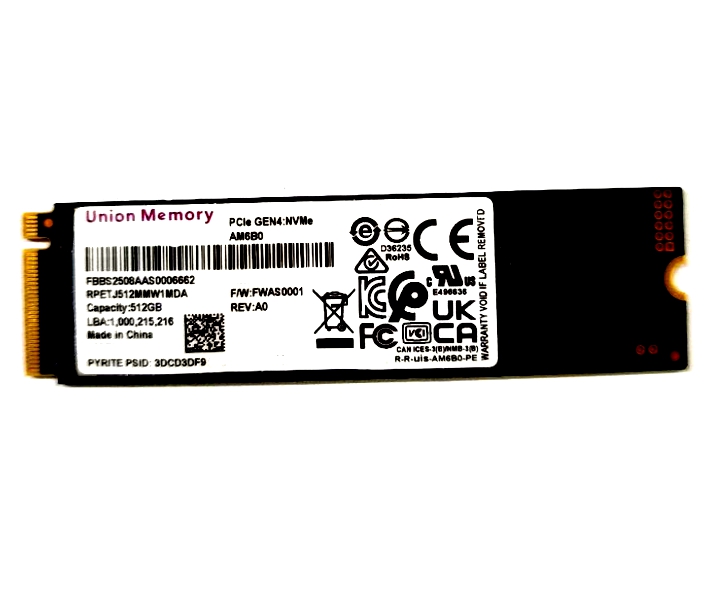 512GB M2 2280 NVME Festplatte PCIe Gen-4 Top Performance Sentinel AM620