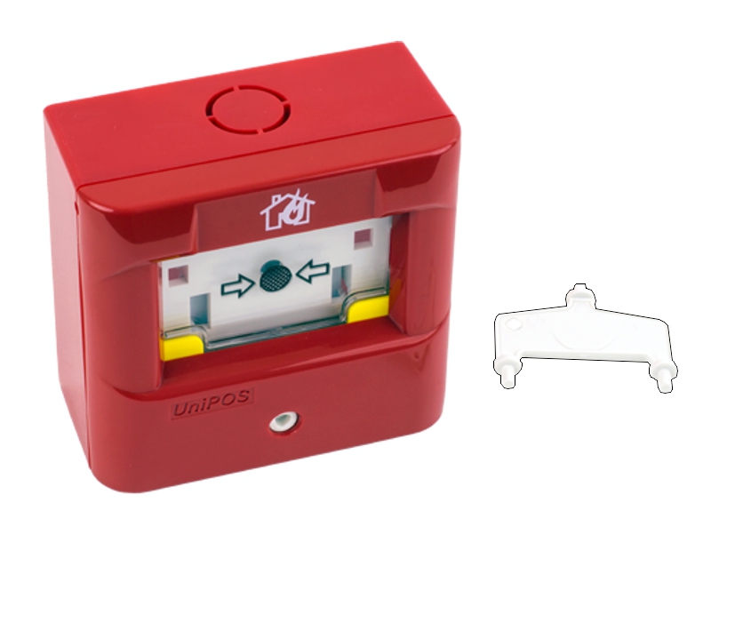 Hausalarm Alarmtaster Feuer Brand ROT EN54-11 98x98x50mm IP40 Handfeuermelder 