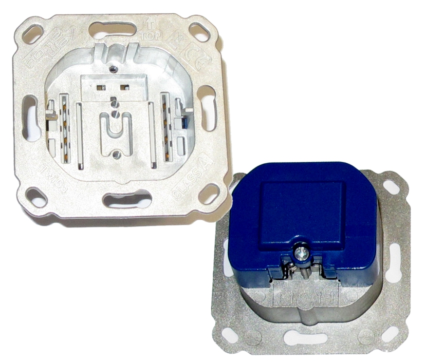 UP-SET-01 Kombidose mit LAN + TAE + SAT + TV mit 55x55mm Innenblende pas zu vielen Systemen GIRA JUNG