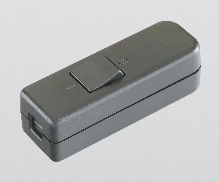 Schnurschalter_Schwarz_95-833-00096 Schalter Schnurschalter 6A 250V 1polig Schwarz