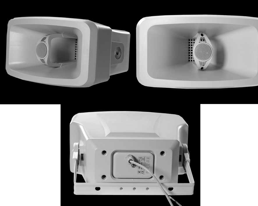 2-wege Soundprojektor Penton MPS30/T 100V Musik-Projektor Musikhorn IP Wetterfest 334x295x181mm