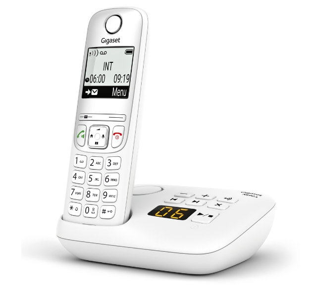 A690A_Gigaset_74-883-00801 Telefon Funktelefon Gigaset A690A mit Anrufbeantworter in Weiss