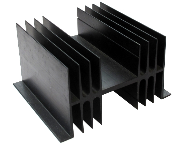Rippen-Kuehlkoerper-8-891-00530 Rippekühlkörper 115x100x63mm ALU Schwarz Universal Kühlkörper