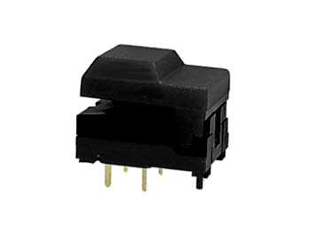 Taster für Platine 17,1x12,3mm mit schwarze Kappe ohne LED