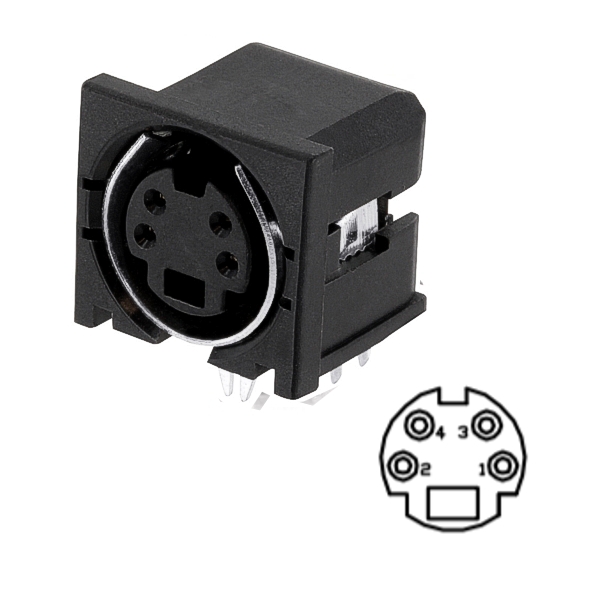 4pol_Mini_DIN_Buchse_39-860-000167W5Lduoi3Sygq 4pol Mini DIN Buchse Printmontage ungeschirmt