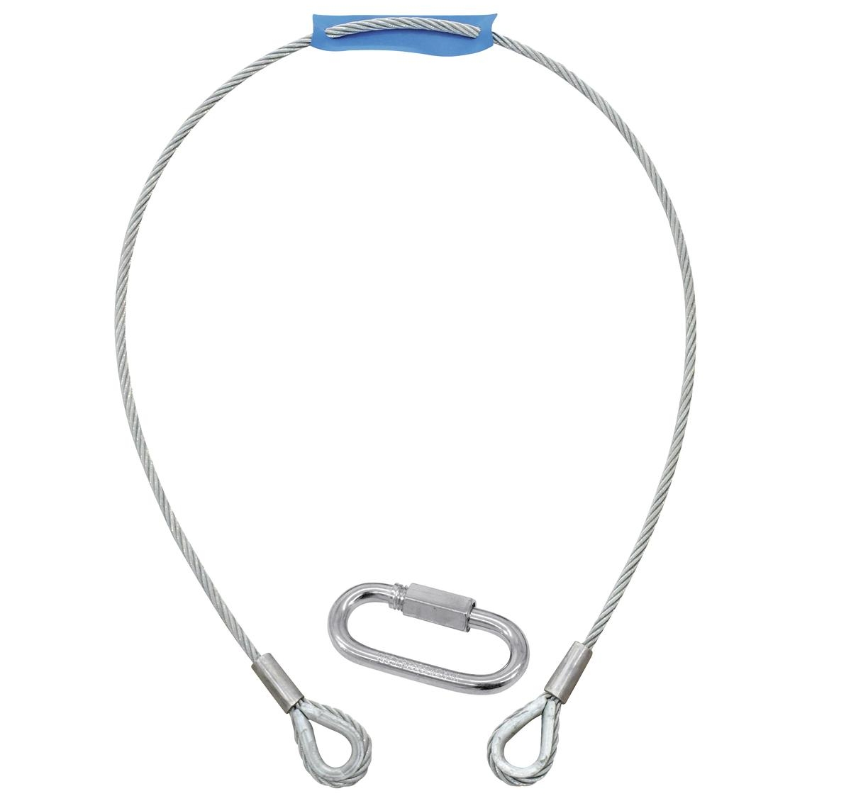 51-750-00200_Fangseil_2020 Sicherungsseil Fangseil 1000mm DM 4mm bei 15kg inklusive Karabiner